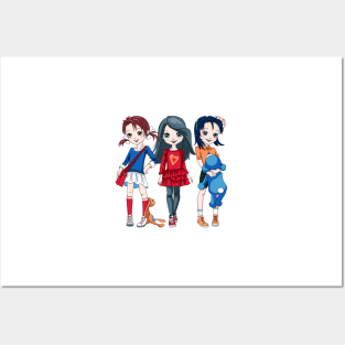 SET of cute baby girls Posters and Art